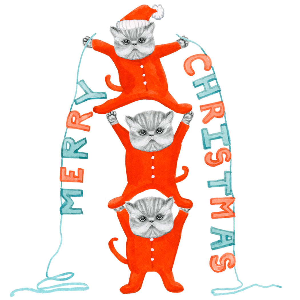 Kittens in Holiday Onesies  