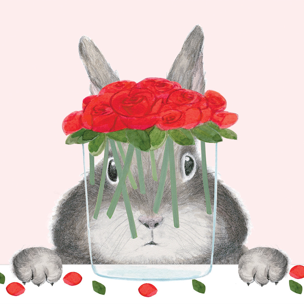 Bunny with Roses  
